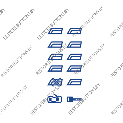 Трафарет стеклоподъемники и ц.замок Audi A4 B6, A6 C5 вариант 2