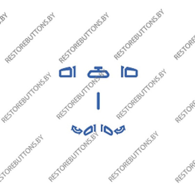 Трафарет регулятор зеркал Mercedes w140